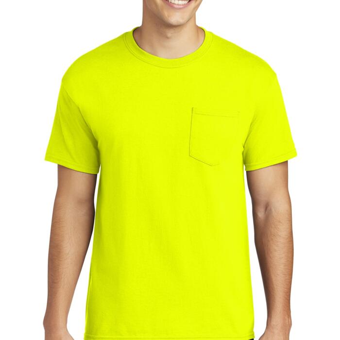 Heavy Cotton 100% Cotton Pocket T Shirt Thumbnail